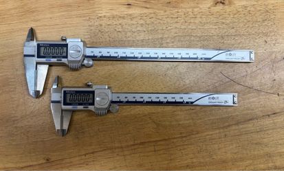 Mitutoyo Digital Caliper 500-737 & 738, 6in & 8in (IP67) Carbide Jaws Match Set machinist tool haas