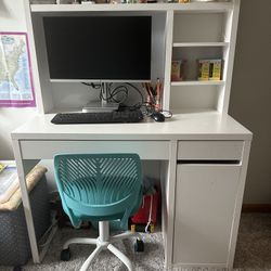 Micke Desk computer Desk with shelf and storage