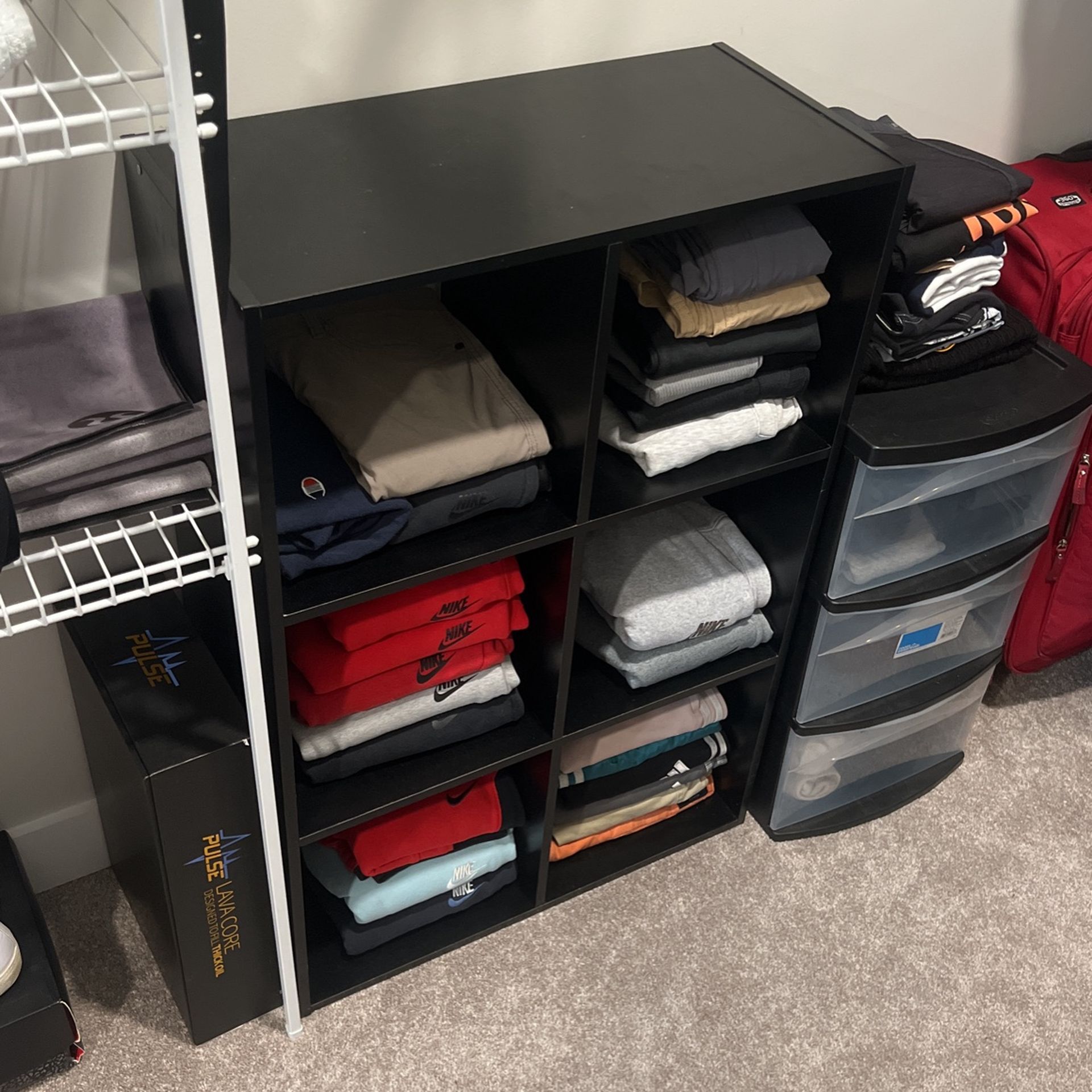6 Cubby Shelf For Clothing