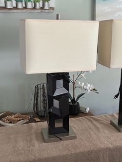 Modern Table Lamp with Rectangular Shade