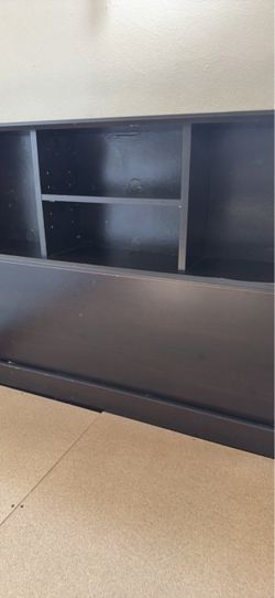 Twin Platform Bed with Bookcase Headboard and drawers