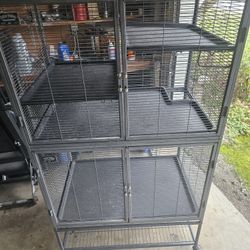 Rodent/ferret/bird Cage On Wheels
