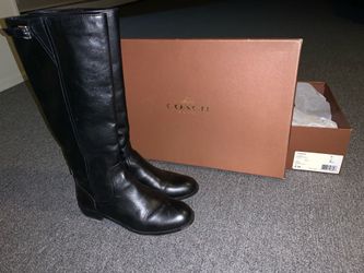 Coach Mirriam Black Calf Boots