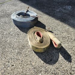 Two Tow Straps. One 4" And One 2"