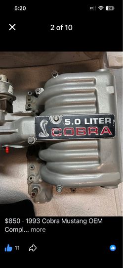 1993 Cobra Foxbody Mustang OEM Complete Upper and Lower Intake Manifold !!.  Thanks.