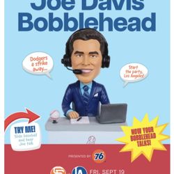 🔥2025 DODGERS JOE DAVIS TALKING BOBBLEHEAD🔥