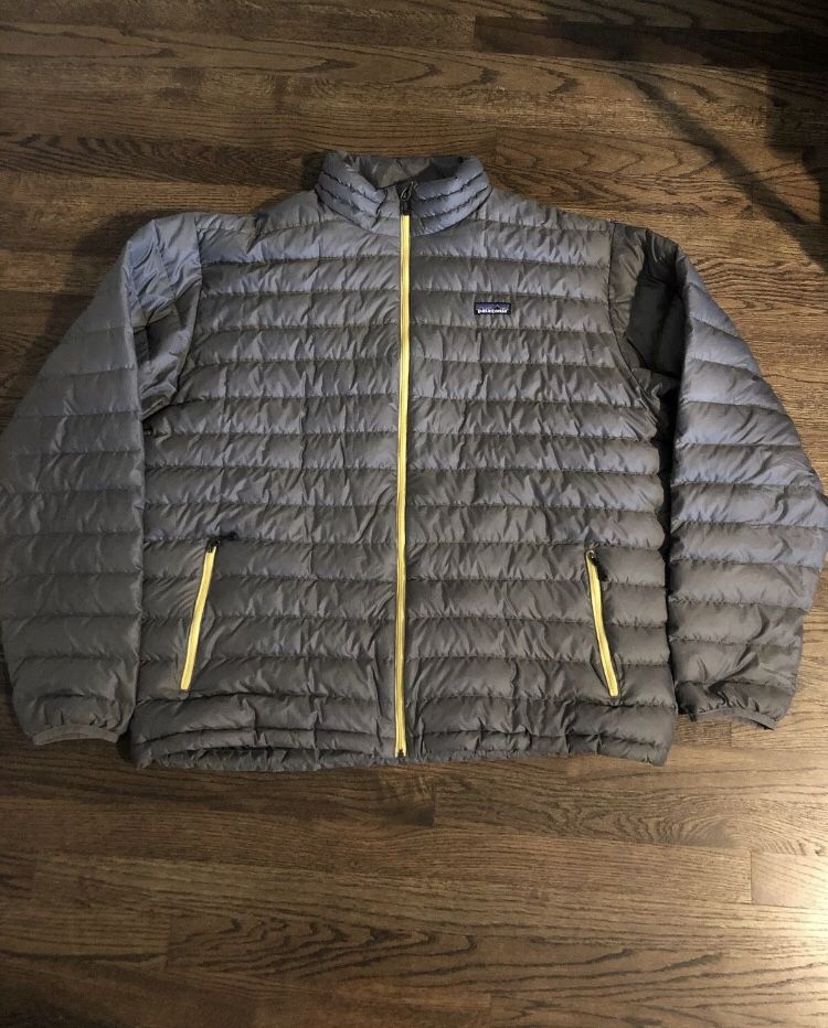 Patagonia gray down sweater jacket XXL