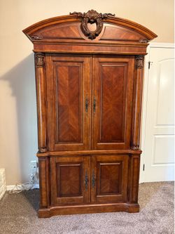 Vintage Solid Wood Armoire - Read Description