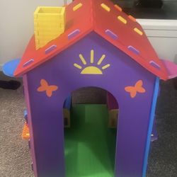 Costzon Playhouse, EVA foam children's playhouse, indoor playground with roof, fireplace,