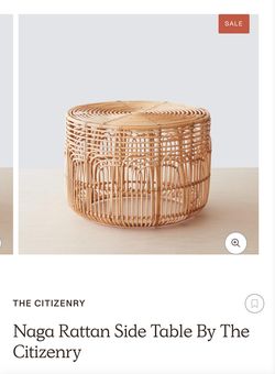 Citizenry Rattan Side Table
