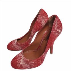 PENDING Missoni Red Zig Zag Heels 38