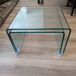 Two Nesting Glass Tables