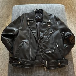 H&M Men’s Leather Biker Jacket 