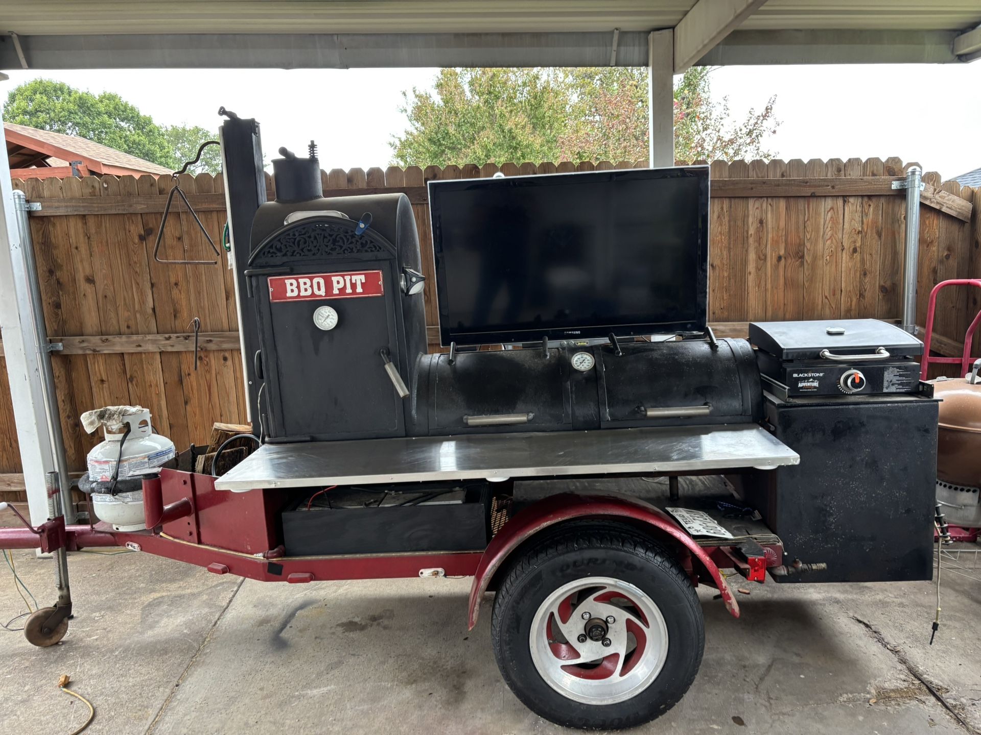 Smoker On A Trailer