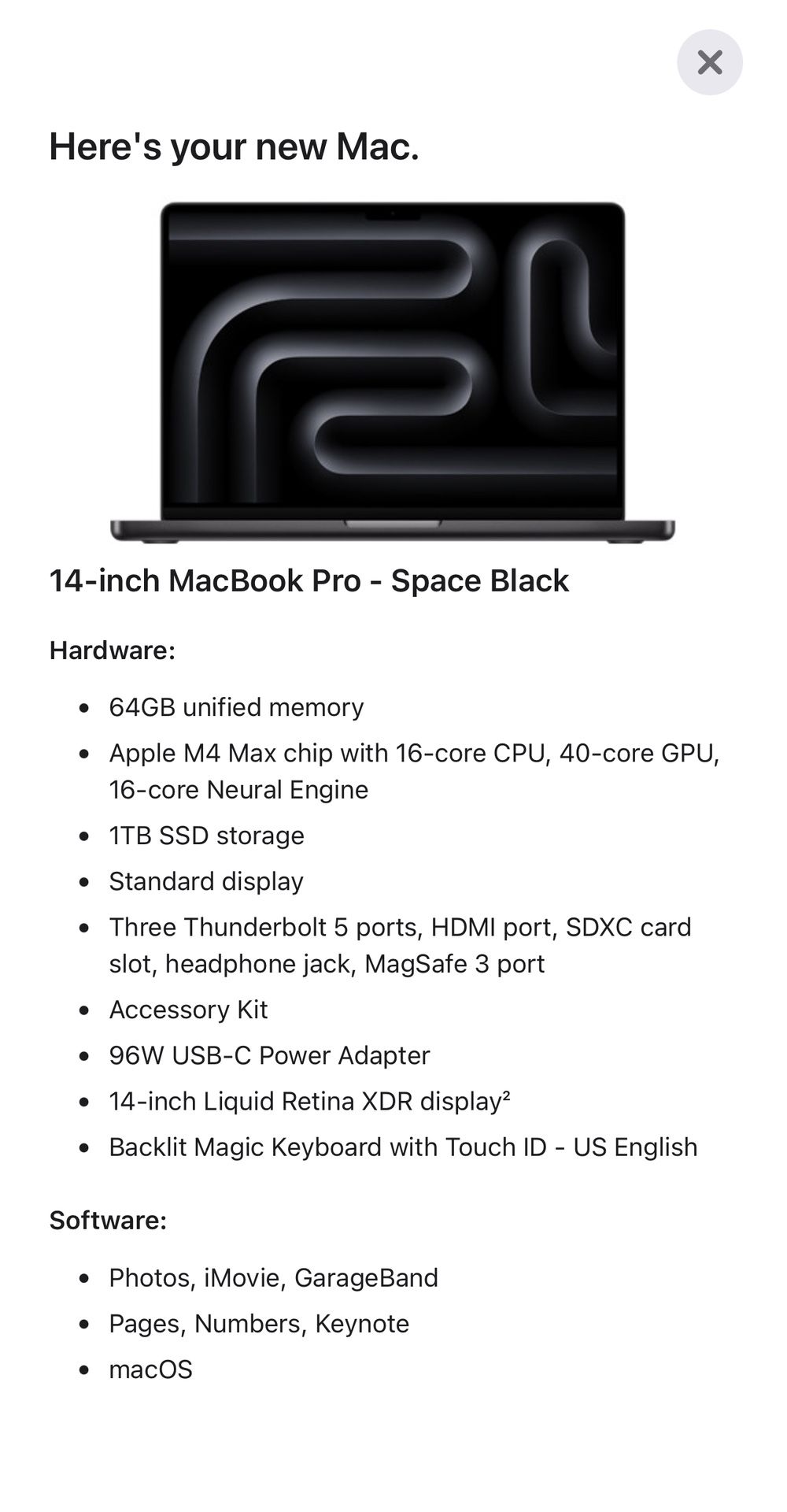 2024 M4 Max MacBook Upgraded GPU - $4178 Retail