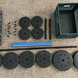 Gym Equipment - Weights, Barbell, Dumbbells, Yoga Mat