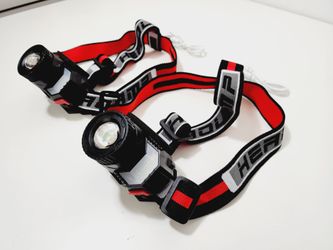 2pcs Waterproof-Best Head Lamp with Red & Blue Flash Lights