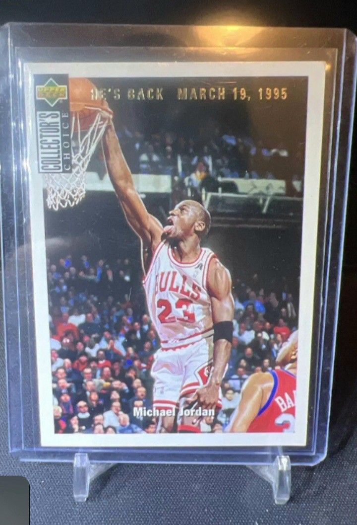 Super Nice 1994-95 Collector's Choice "He's Back March 19,1995" Gold Stamped Michael Jordan