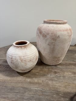 Pottery barn Style Large Ceramic Vase Set 
