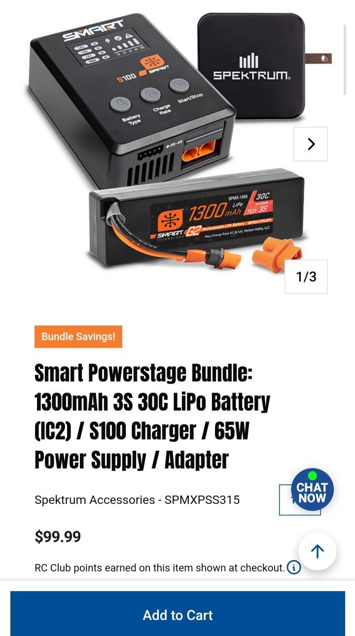 Spektrum Smart Lipo Battery and Charger Bundle