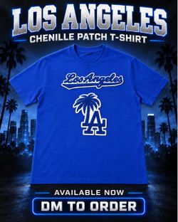 Los Angeles chenille patch T-shirt