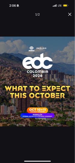 EDC COLOMBIA VIP 2 day
