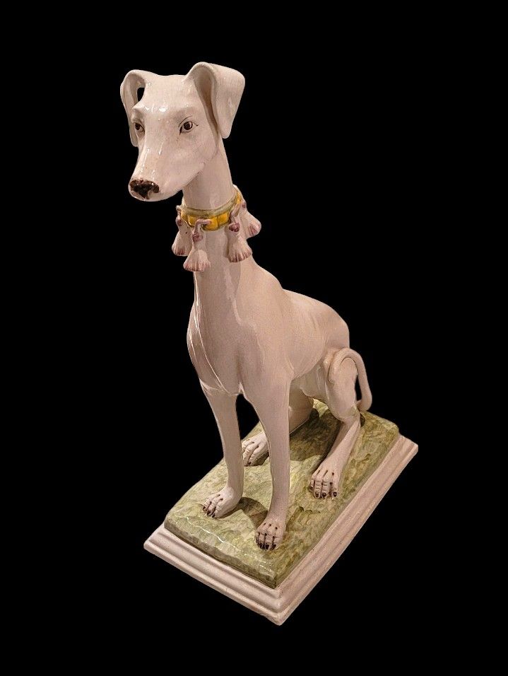 Marwal Lucchesi Chalkware Italian Greyhound Floor Statue, 1960's