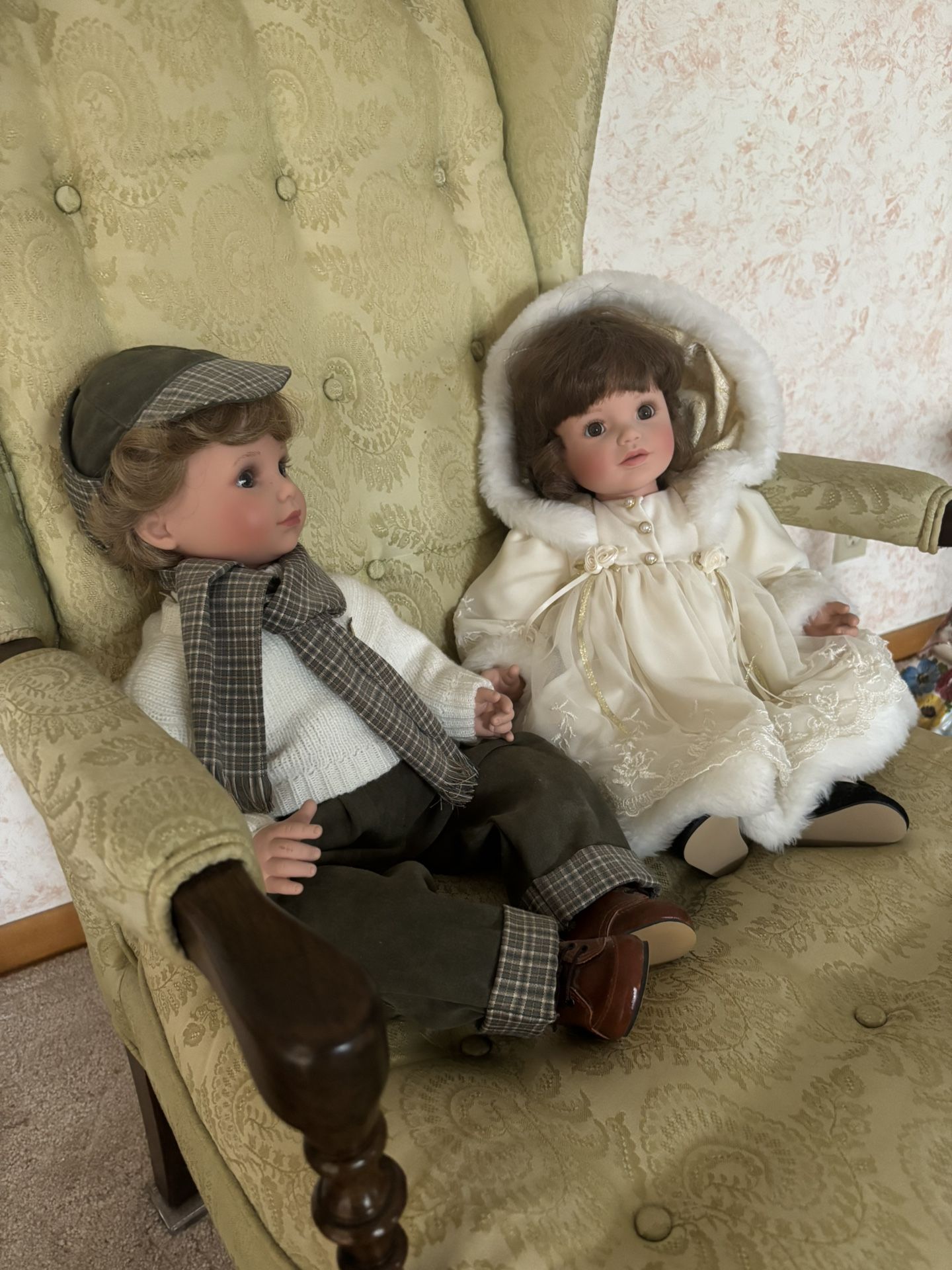 Vintage Pair Of Susan Watson Doll Boy And Girl Limited