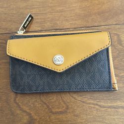 Michael Kors SM Zip Card Holder Wallet - Marigold