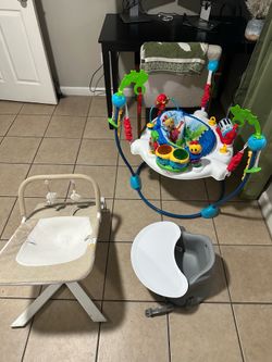 Bouncer, chair, and jumper bouncer