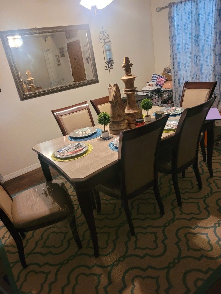 Granite Table ,6 Chairs