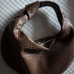 Brown Knotted Purse 