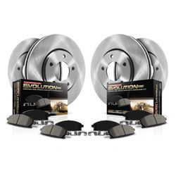 KOE6943 Front and Rear OE Stock Replacement Low-Dust Ceramic Brake Pad and Rotor Kit