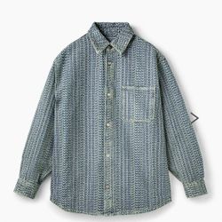 THE WASHED MONOGRAM DENIM BIG SHIRT Brand New with Tag