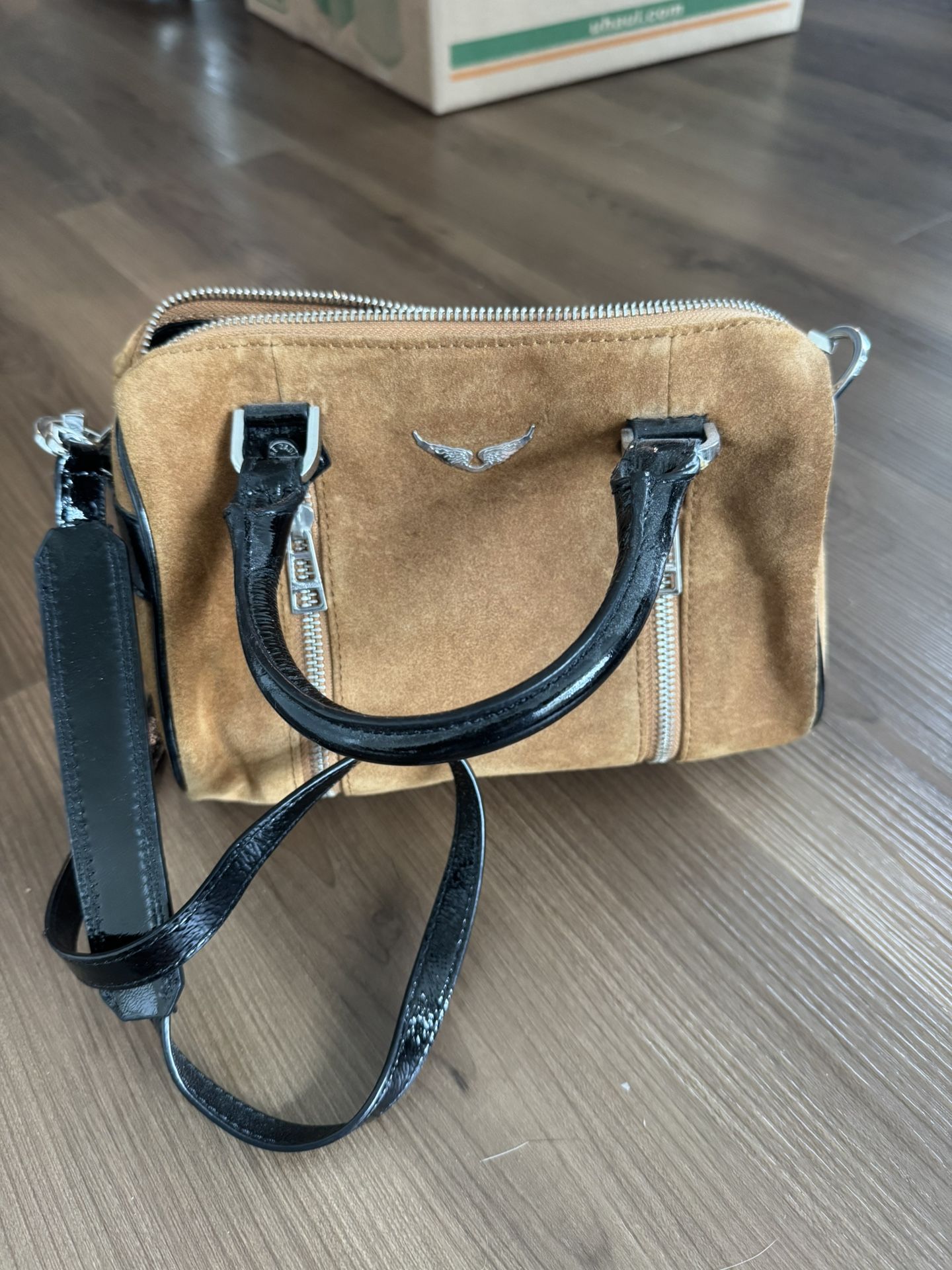 Zadig & Voltaire Rocky Suede Crossbody Bag in Tan
