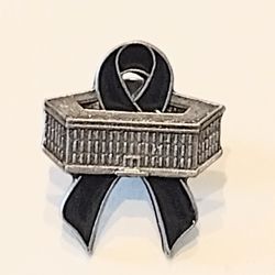 Vintage Pentagon Black Ribbon 911 Pin