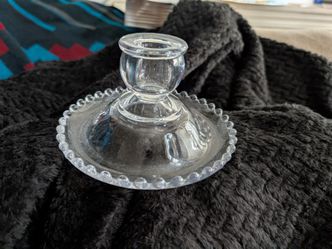 Imperial Glass hobnail rim candleholder