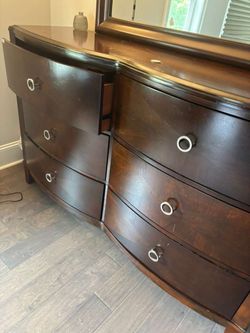 4 piece dark wood bedroom set