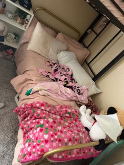 gold bed frame twin