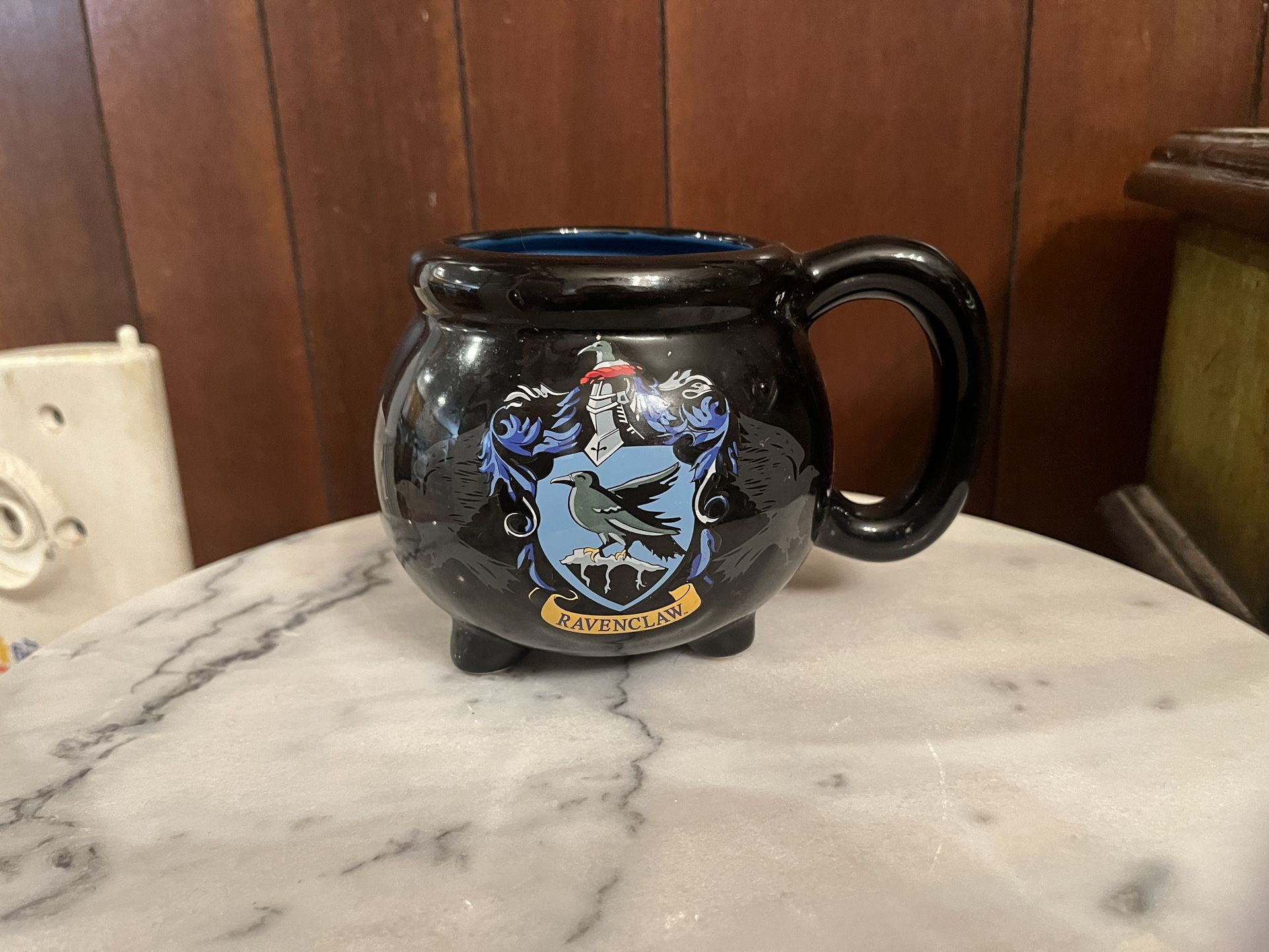 Harry Potter Black Cauldron Ceramic Coffee Mug Cup 23 Oz Hogwarts Ravenclaw Logo
