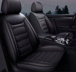 Universal Luxury PU Leather Car Seat Cover Full Set, Comfortable Car 5 Seat Covers Four Seasons For SUV, Sedan, Truck, Airbag Compatible