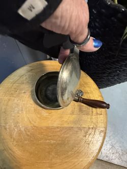 Vintage Silver And Brass Crumb Catcher