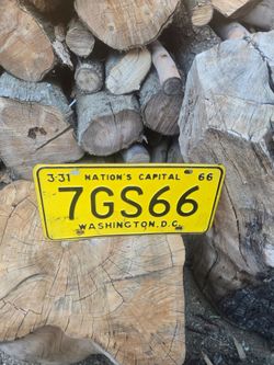 1966 Washington D.C. Vintage License Plate