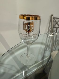 UPS circle of honor award wine glass