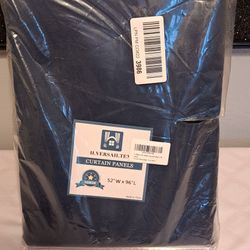 H. Versailtex Curtain Panels Navy Blue 52" X  96" Curtains NEW!