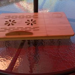 Bamboo bed tray with titling top