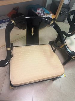 Vintage Black and Gold Accent Chair — $200