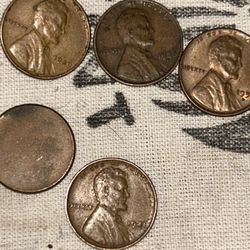 wheat Pennies Ranging From Dates 1931D 1939 Nomad Mark 1941 Old Man 1951 d And b