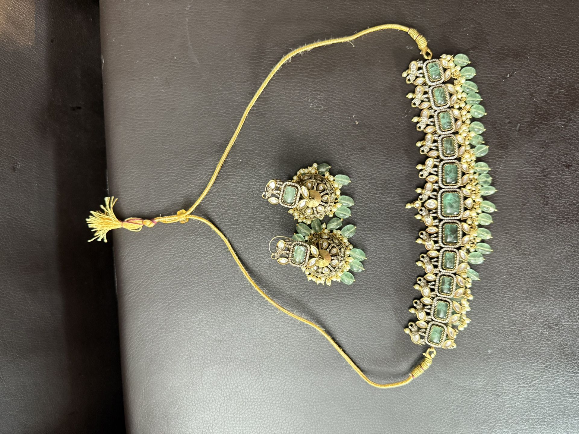 Victorian Choker and Jhumkas