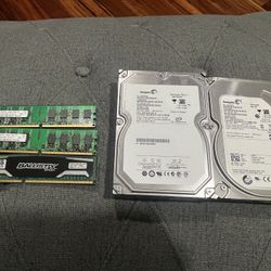 2 Hard Drive 500GB And 3 memory Ram